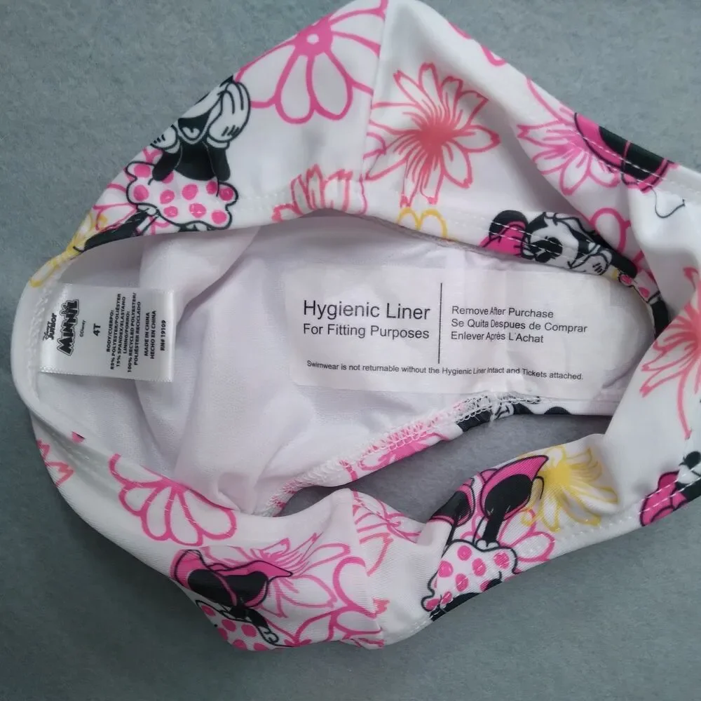 Disney Junior Minnie Mouse Toddler Girls Bikini Swimsuit Size 4T
